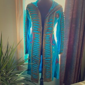 Hippie hand-embroidered duster